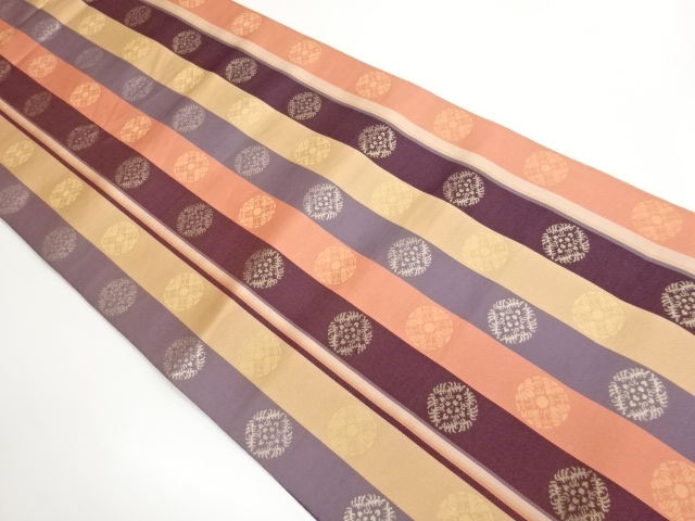 JAPANESE KIMONO / NAGOYA OBI / WOVEN ROUNDEL CREST
